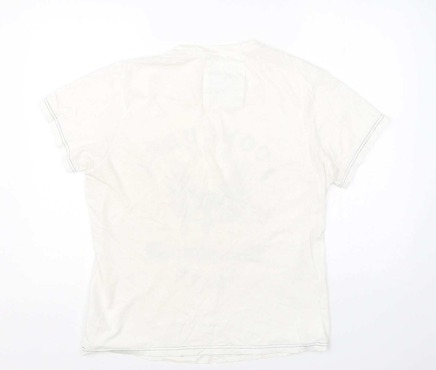 NEXT Mens White  Cotton  T-Shirt Size M Round Neck