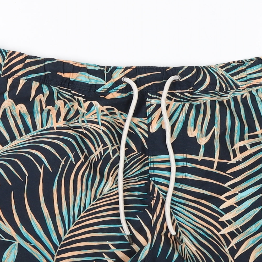 NEXT Mens Green Floral Polyester Athletic Shorts Size M  Regular  - beach swim