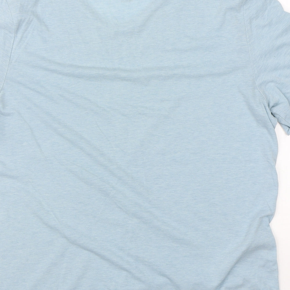 River Island Mens Blue  Cotton  T-Shirt Size M Round Neck