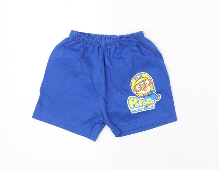 Pororo Boys Blue Cotton Sweatpants Trousers Size 12 Months - pororo
