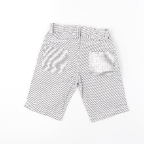 OVO Boys Grey Striped Cotton Cargo Trousers Size 12 Months