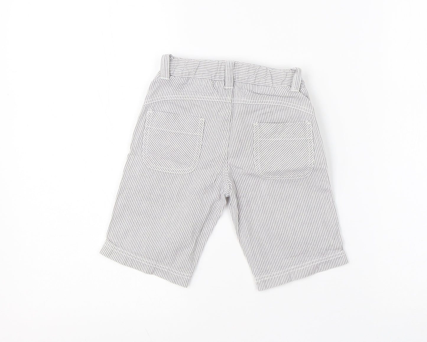 OVO Boys Grey Striped Cotton Cargo Trousers Size 12 Months