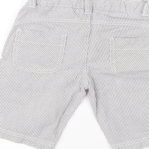 OVO Boys Grey Striped Cotton Cargo Trousers Size 12 Months