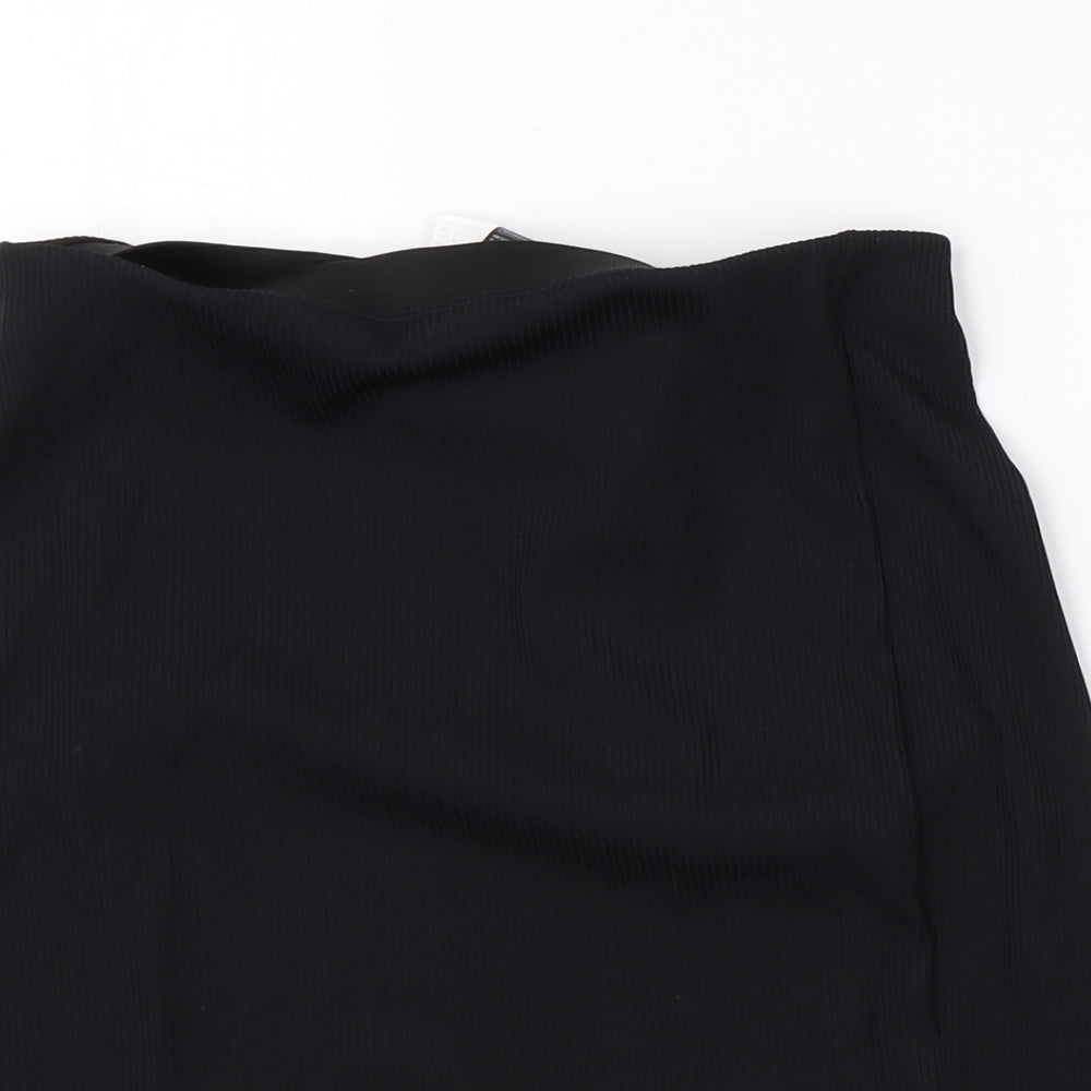 Divided Womens Black  Polyester A-Line Skirt Size S