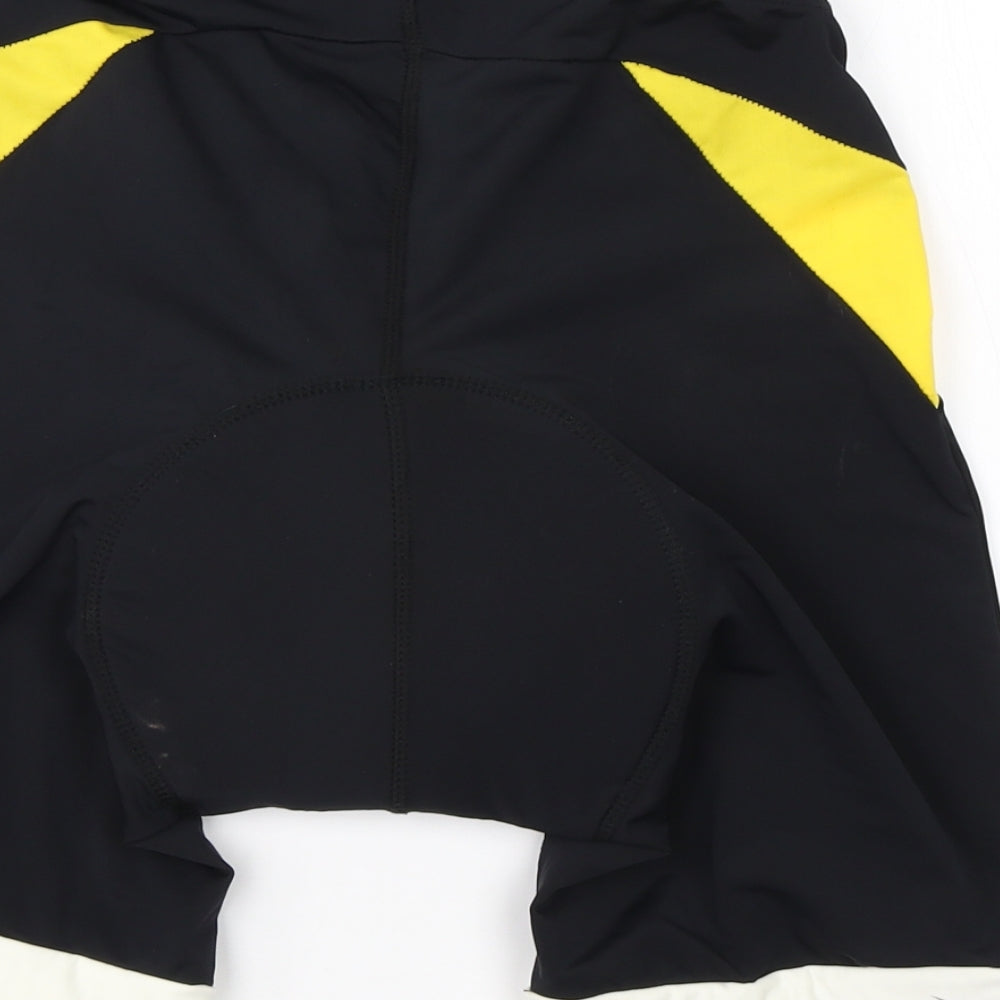 Crane Mens Black  Polyamide Biker Shorts Size M  Regular