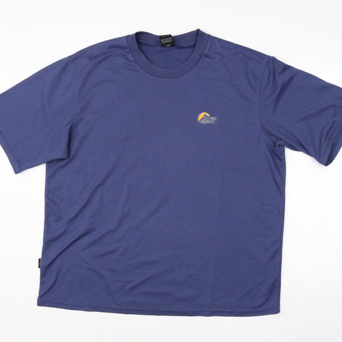 Lowe Alpine Mens Blue  Polyester  T-Shirt Size L Round Neck