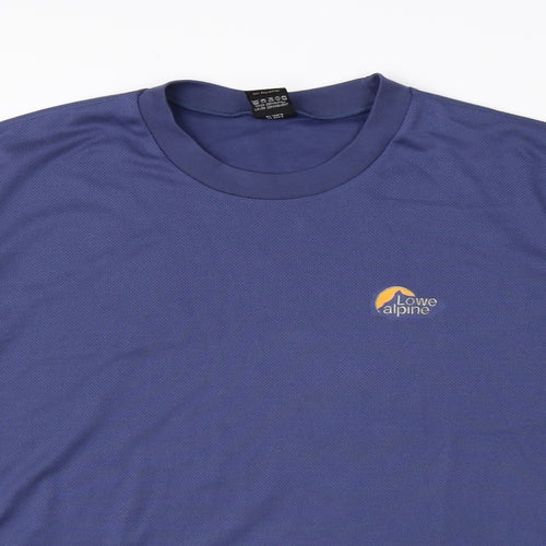 Lowe Alpine Mens Blue  Polyester  T-Shirt Size L Round Neck