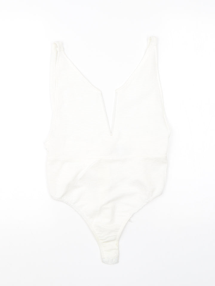In the Style Womens White  Polyester Romper One-Piece Size 10