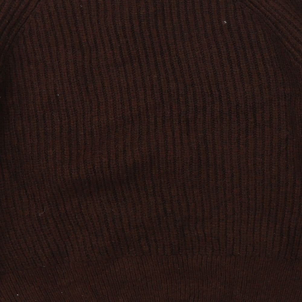 Primark Womens Brown Round Neck  Acrylic Pullover Jumper Size S