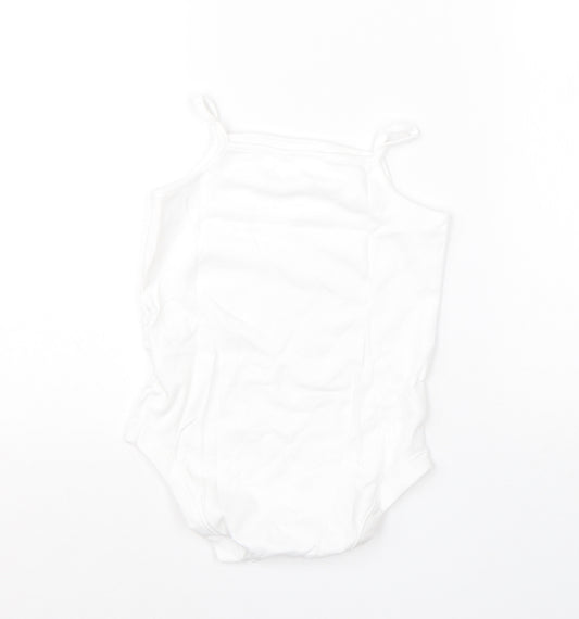 F&F Girls White  Cotton Romper One-Piece Size 2-3 Years