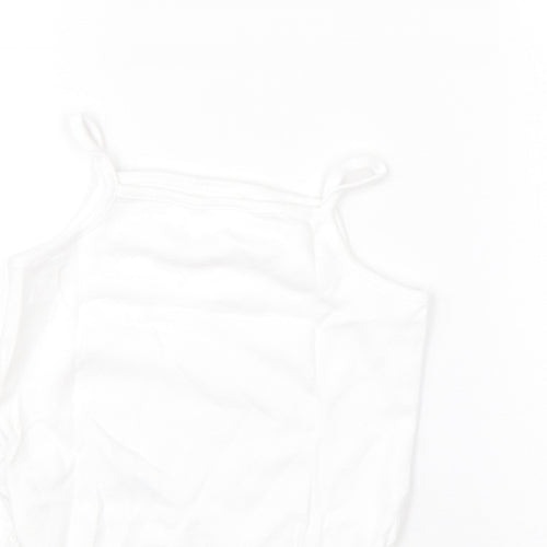 F&F Girls White  Cotton Romper One-Piece Size 2-3 Years