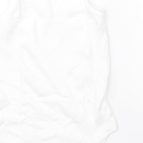 F&F Girls White  Cotton Romper One-Piece Size 2-3 Years