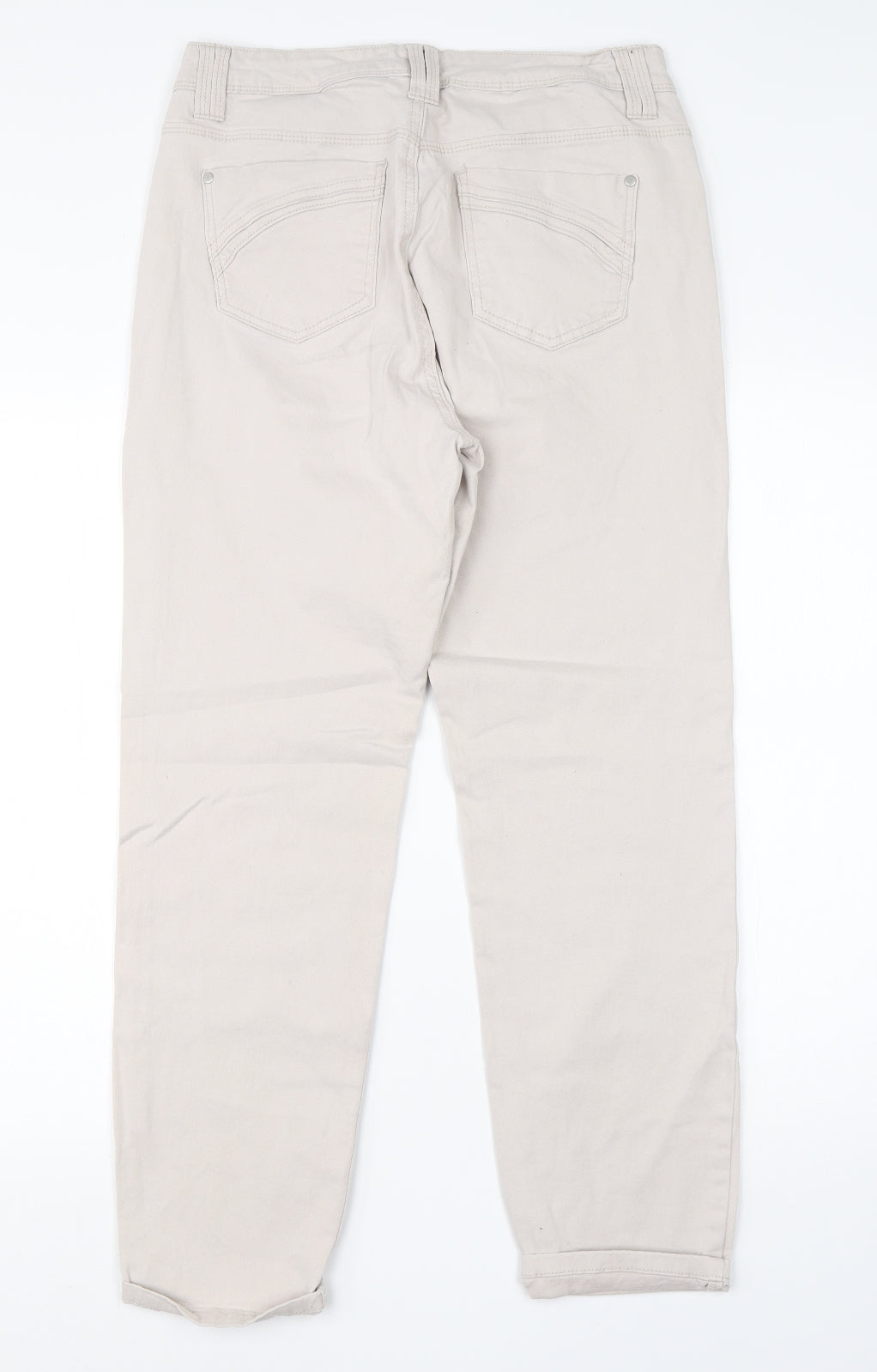Bandolino Womens Beige  Cotton Cargo Trousers Size 14 L25 in Regular