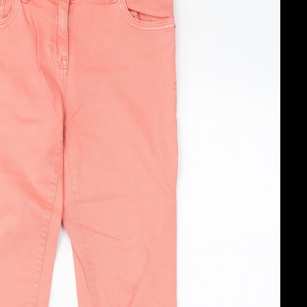 NEXT Womens Pink  Cotton Cropped Jeans Size 16 L24 in Regular