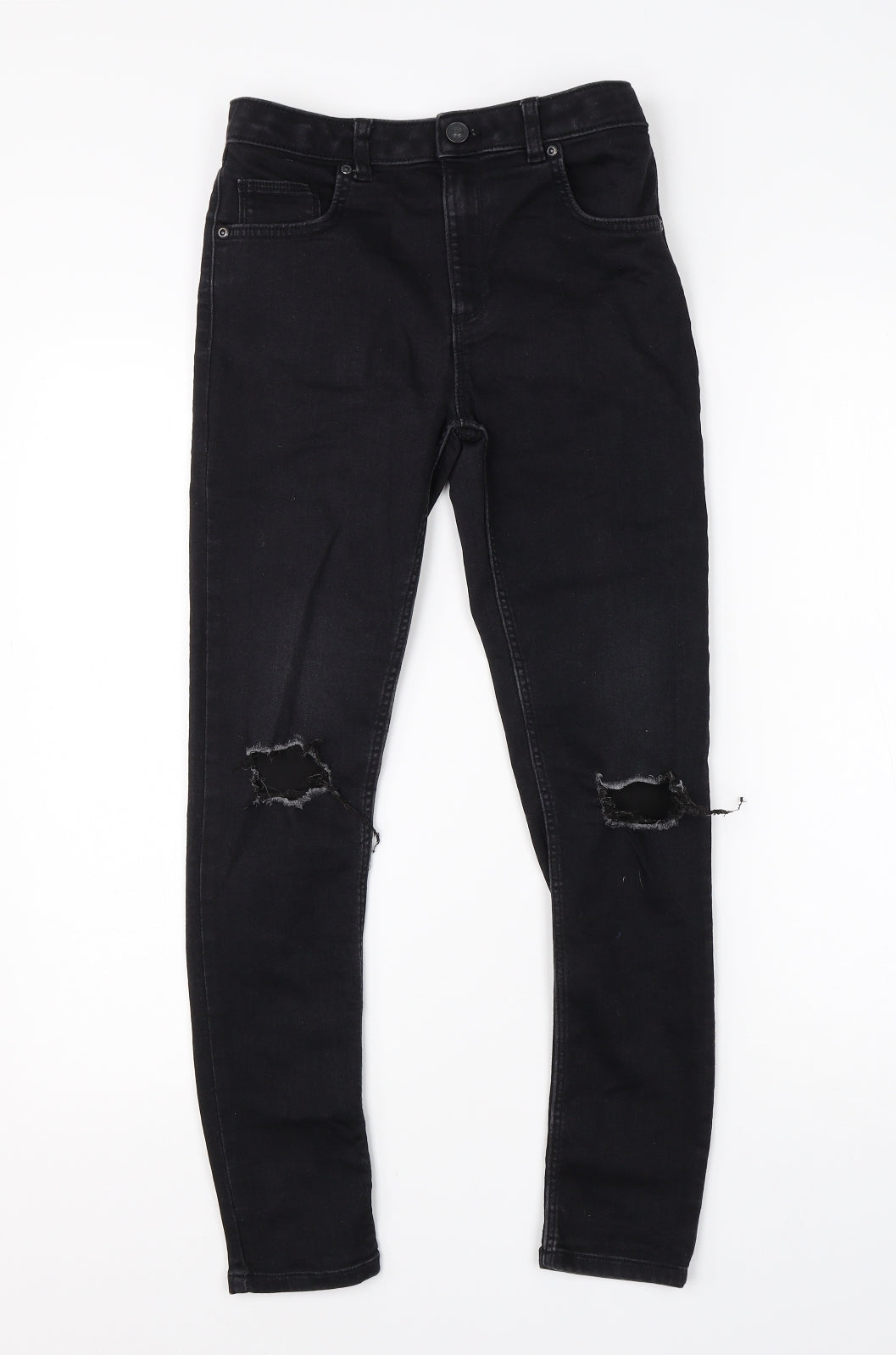 River Island Boys Black  Cotton Skinny Jeans Size 11 Years  Regular