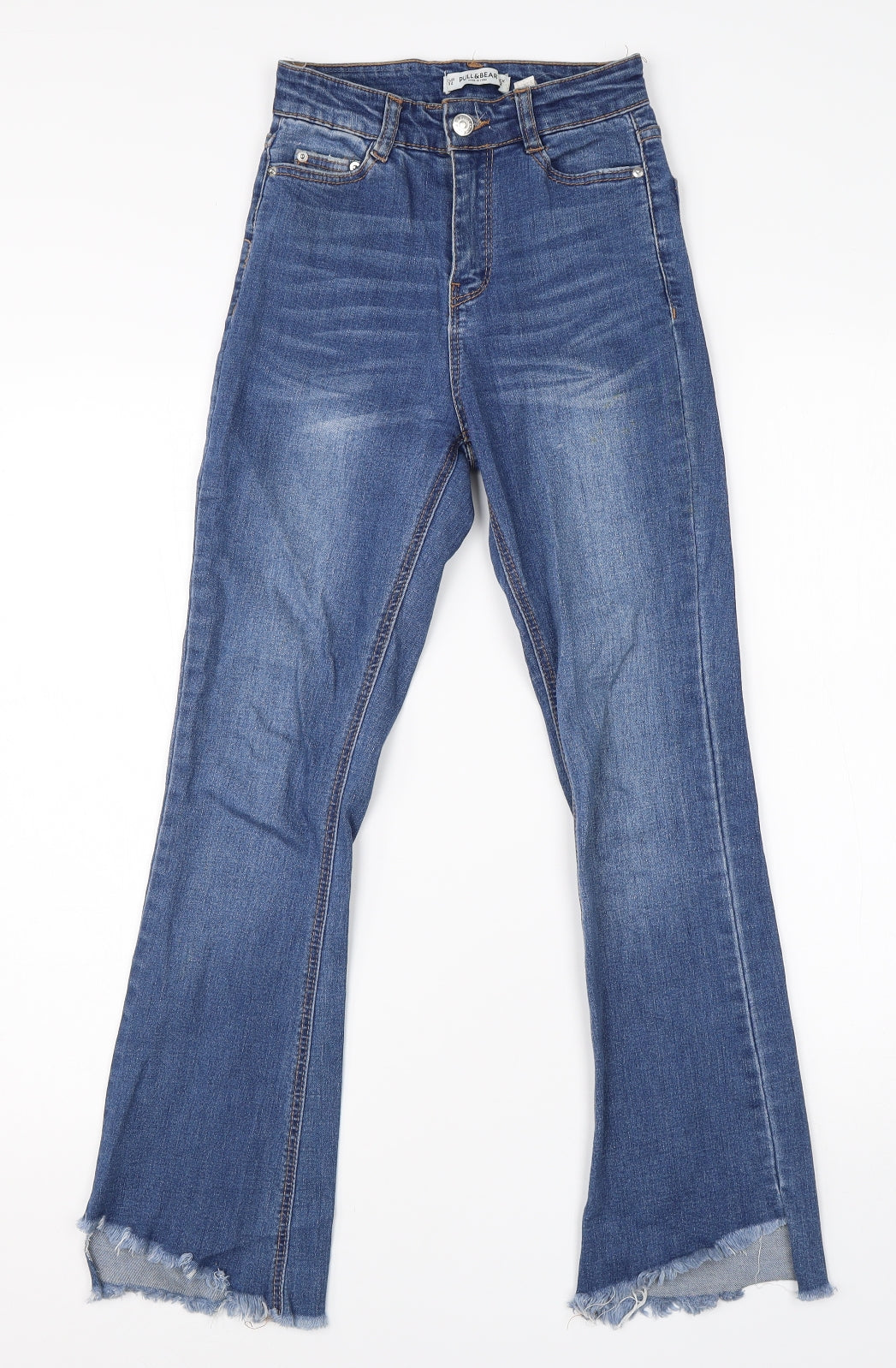 Pull & Bear Womens Blue  Cotton Skinny Jeans Size 4 L25 in Regular