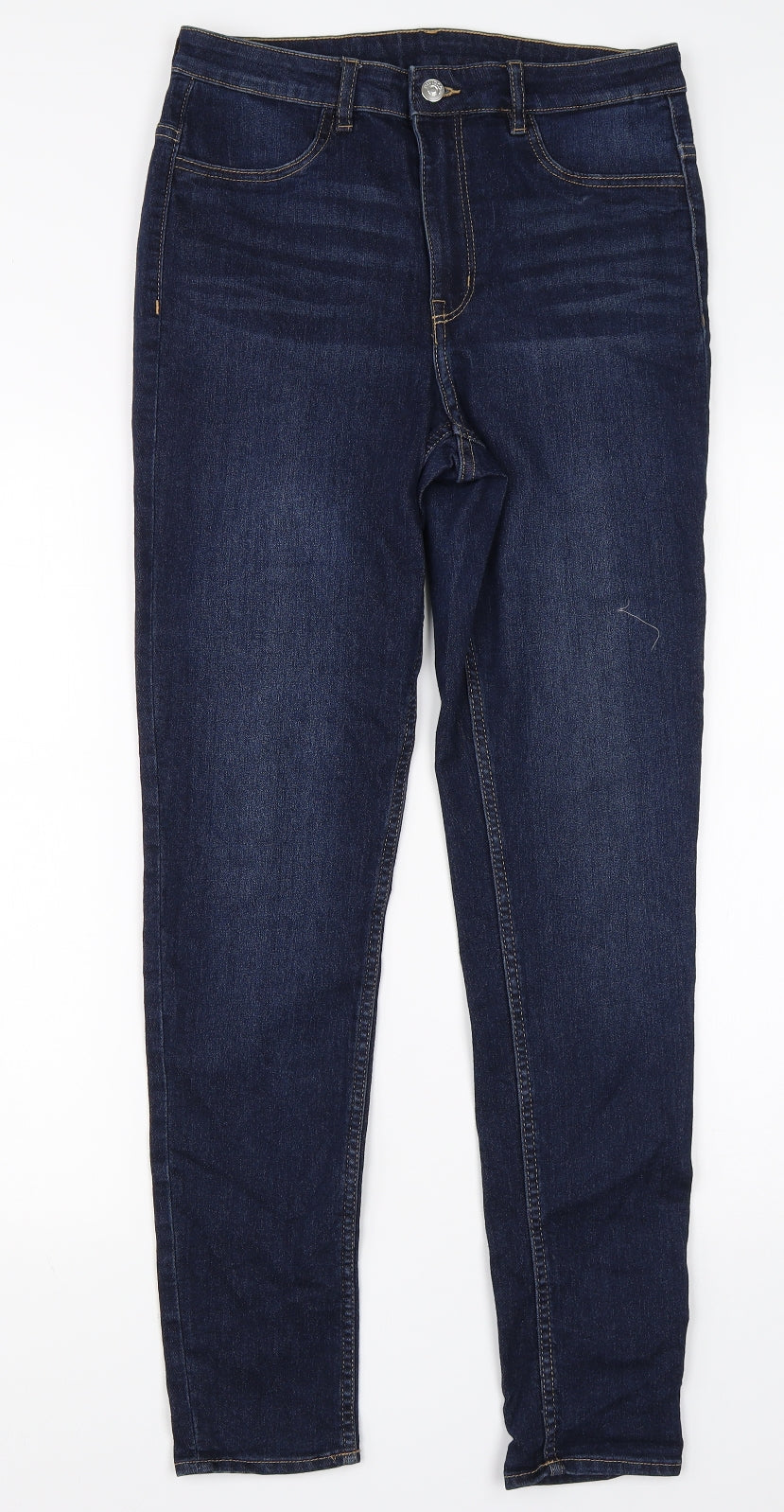 Divided Womens Blue  Cotton Skinny Jeans Size 12 L28 in Regular