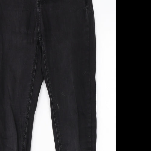 Golddigga Womens Black  Cotton Skinny Jeans Size 10 L24 in Regular