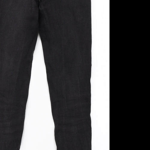 Golddigga Womens Black  Cotton Skinny Jeans Size 10 L24 in Regular