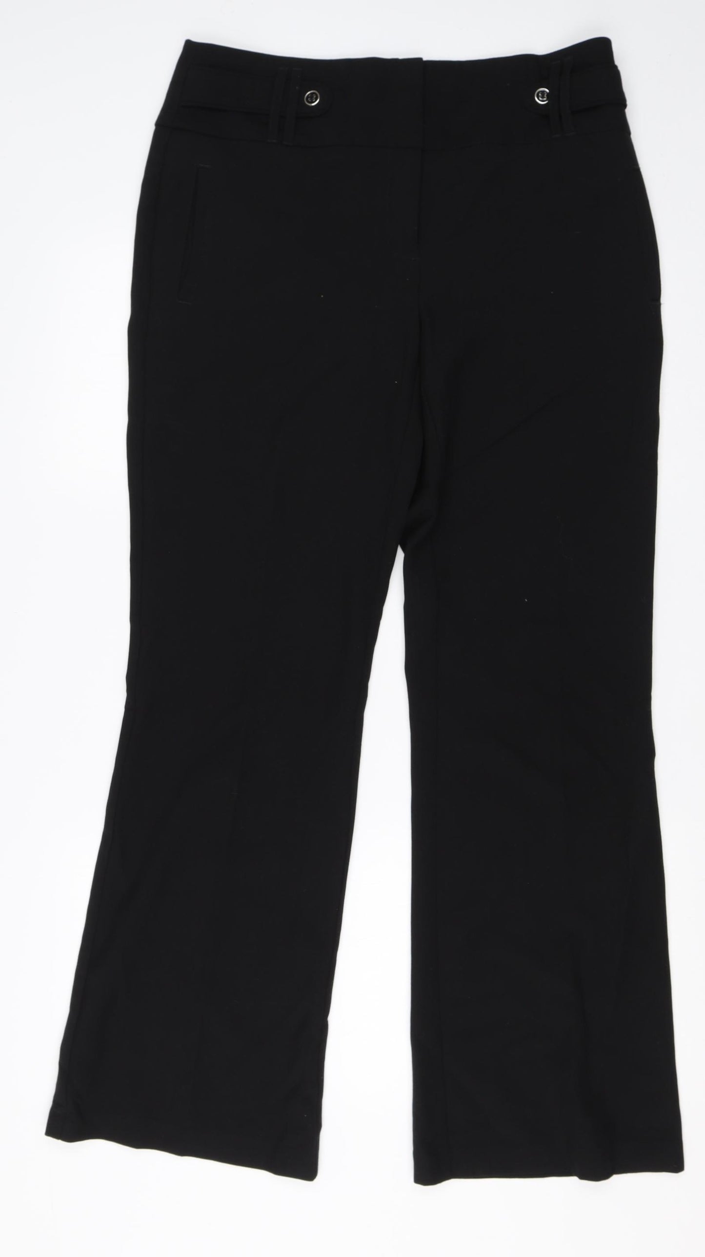 George Womens Black  Viscose Dress Pants Trousers Size 12 L30 in Regular
