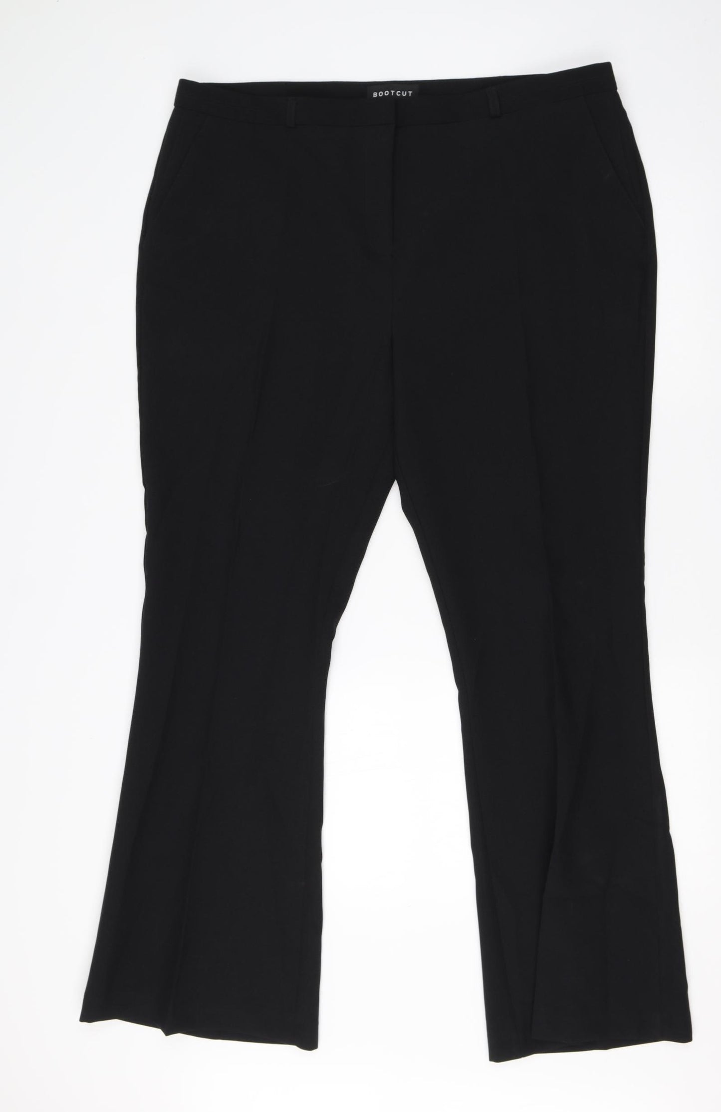 Peacocks Womens Black  Polyester Dress Pants Trousers Size 18 L28 in Regular