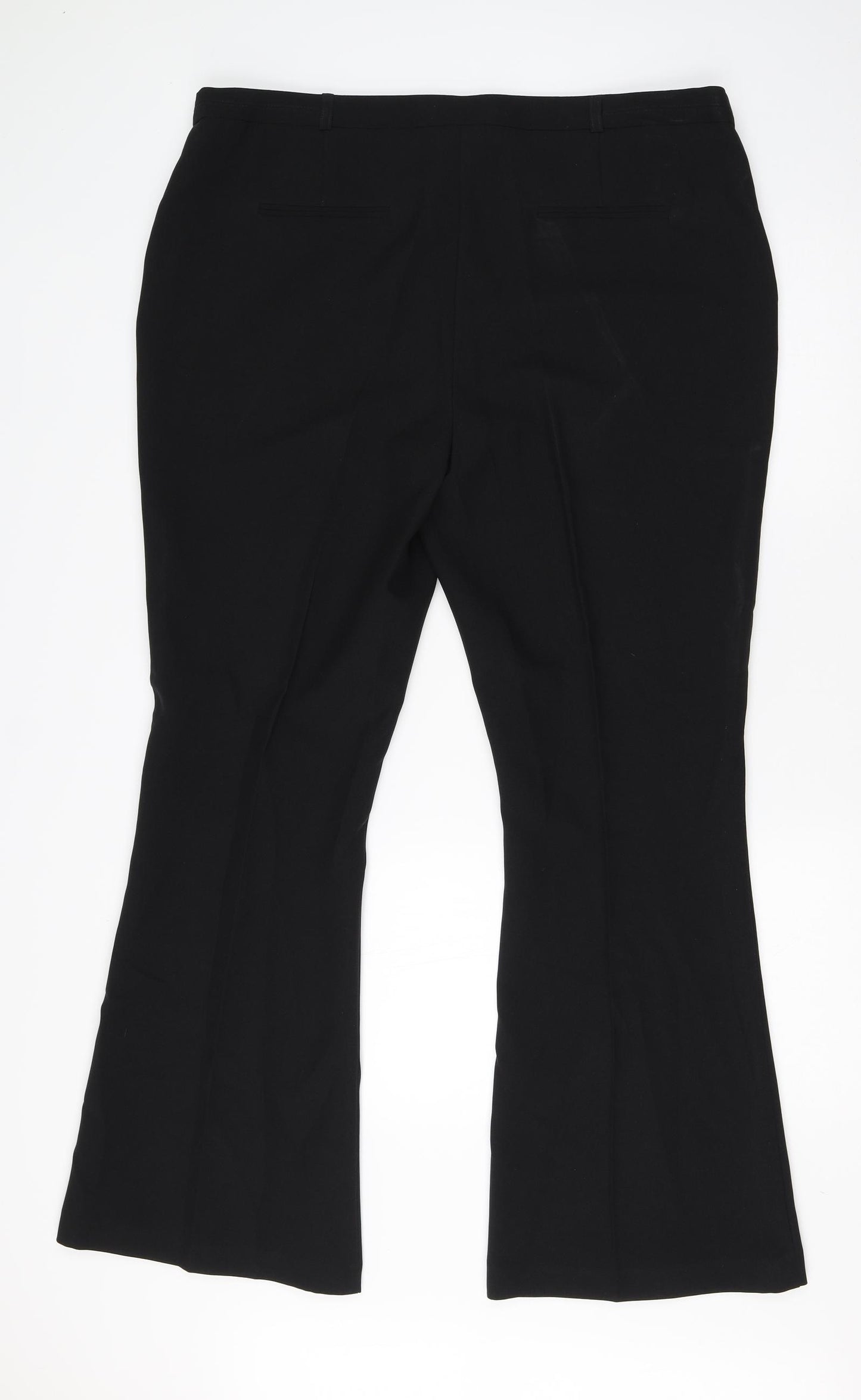 Peacocks Womens Black  Polyester Dress Pants Trousers Size 18 L28 in Regular