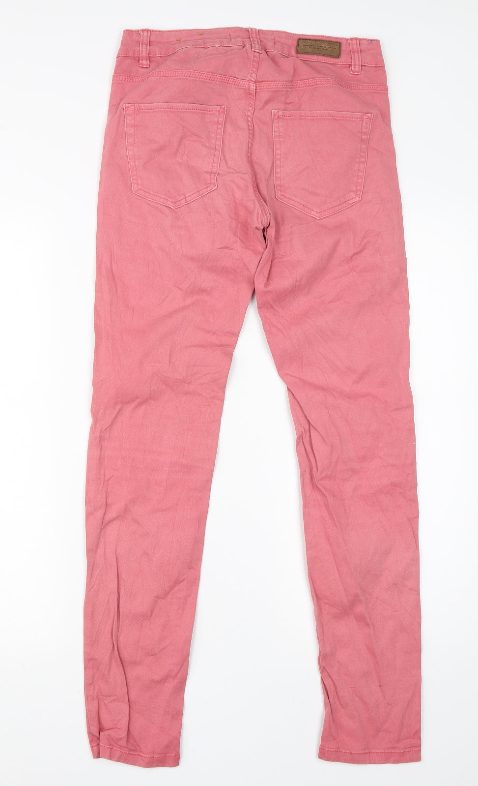 H&M Womens Pink  Cotton Skinny Jeans Size 8 L28 in Regular