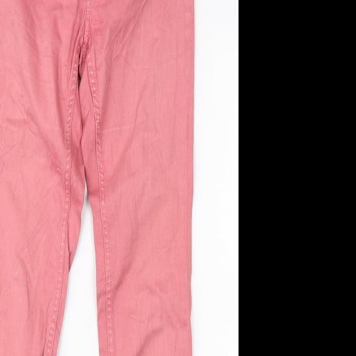 H&M Womens Pink  Cotton Skinny Jeans Size 8 L28 in Regular