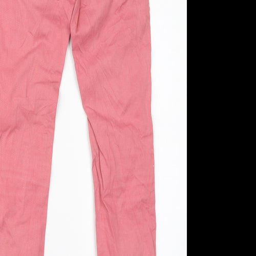 H&M Womens Pink  Cotton Skinny Jeans Size 8 L28 in Regular