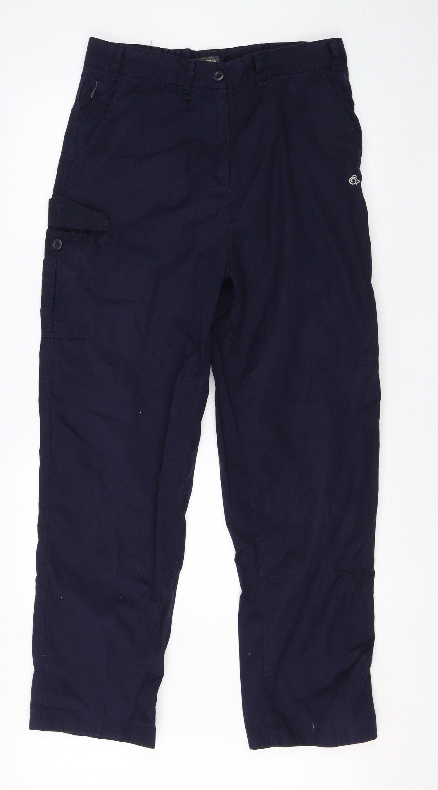 Craghoppers Womens Blue  Cotton Trousers  Size 14 L28 in Regular