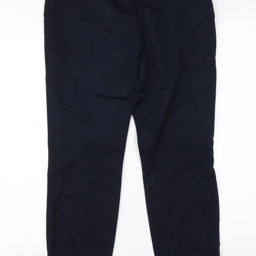 H&M Womens Blue  Cotton Dress Pants Trousers Size 16 L24 in Regular