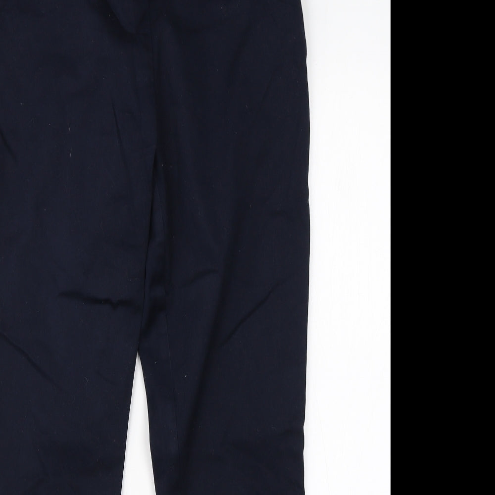 H&M Womens Blue  Cotton Dress Pants Trousers Size 16 L24 in Regular