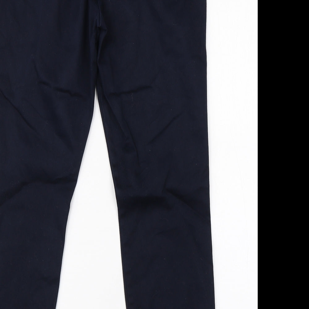 H&M Womens Blue  Cotton Dress Pants Trousers Size 16 L24 in Regular