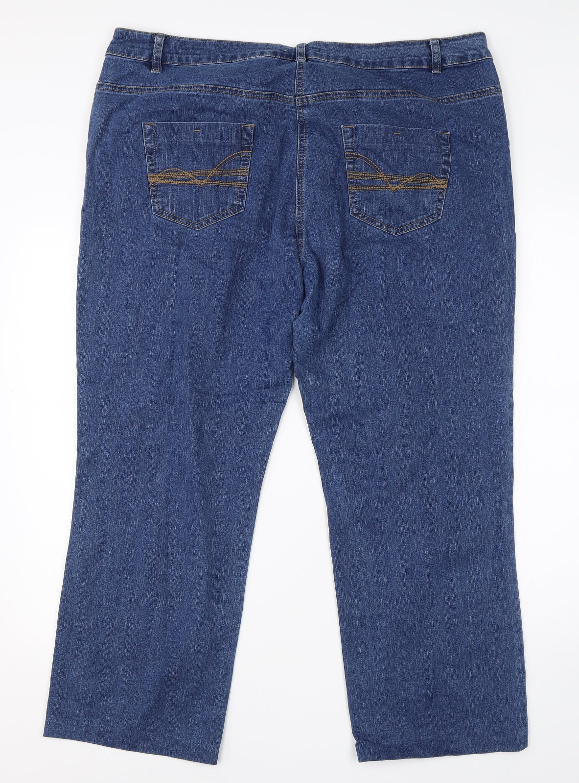 TU Womens Blue  Cotton Cropped Jeans Size 20 L24 in Regular