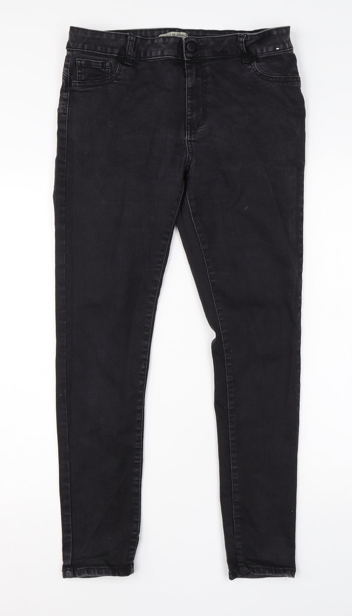 Denim Co Womens Black Cotton Skinny Jeans Size 16 L26 in Regular