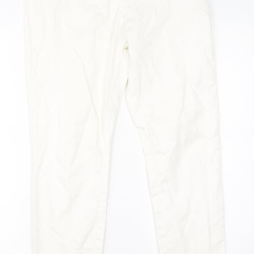 H&M Womens White  Cotton Jegging Jeans Size 12 L26 in Regular