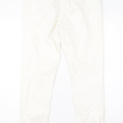 H&M Womens White  Cotton Jegging Jeans Size 12 L26 in Regular