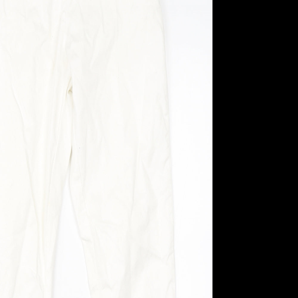 H&M Womens White  Cotton Jegging Jeans Size 12 L26 in Regular