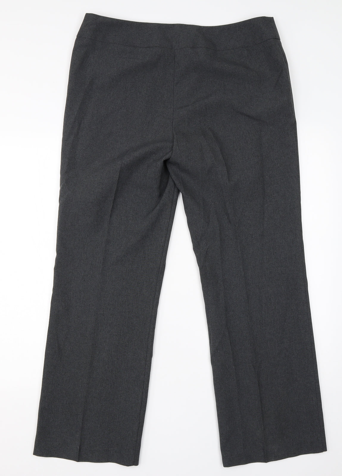 Georgre Womens Grey  Polyester Dress Pants Trousers Size 14 L26 in Regular