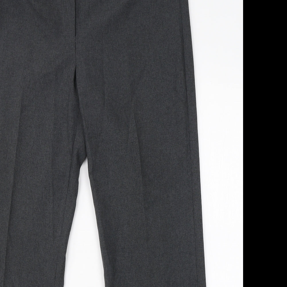 Georgre Womens Grey  Polyester Dress Pants Trousers Size 14 L26 in Regular