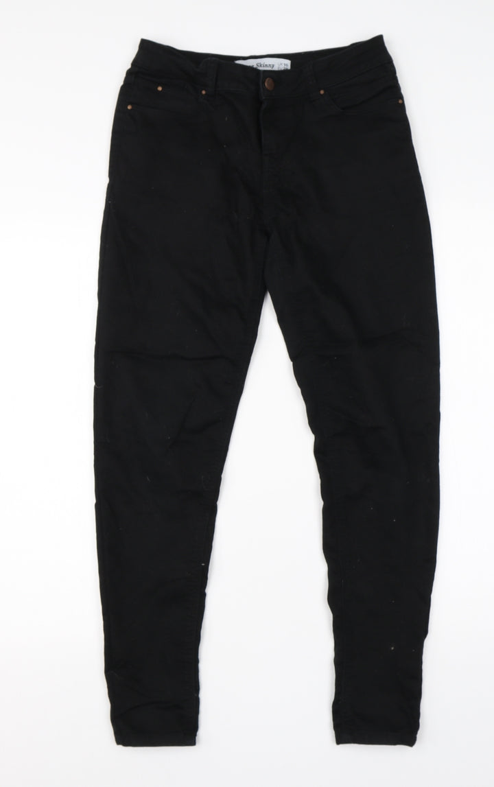New Look Womens Black  Cotton Skinny Jeans Size 10 L25 in Regular