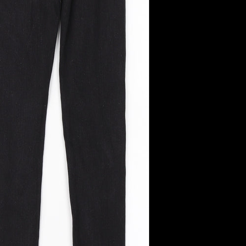 Preworn Girls Black  Cotton Skinny Jeans Size 11-12 Years  Regular