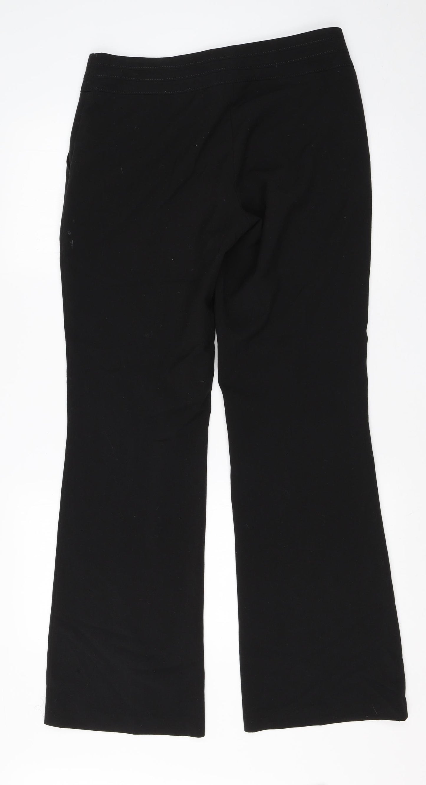 New Look Womens Black  Viscose Dress Pants Trousers Size 10 L30 in Regular