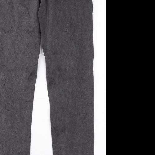 Preworn Womens Grey  Cotton Skinny Jeans Size 35 in L26 in Regular
