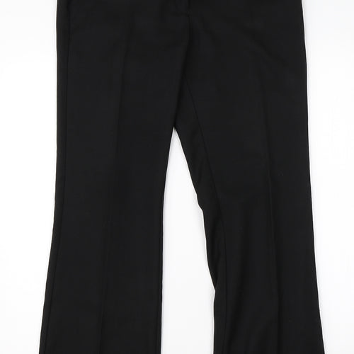 TU Womens Black  Viscose Dress Pants Trousers Size 12 L28 in Regular