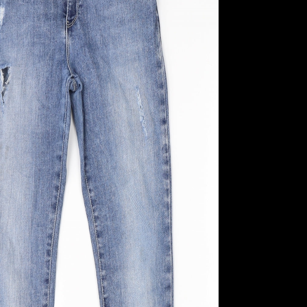 Wrangler Womens Blue  Cotton Skinny Jeans Size 28 L25 in Regular