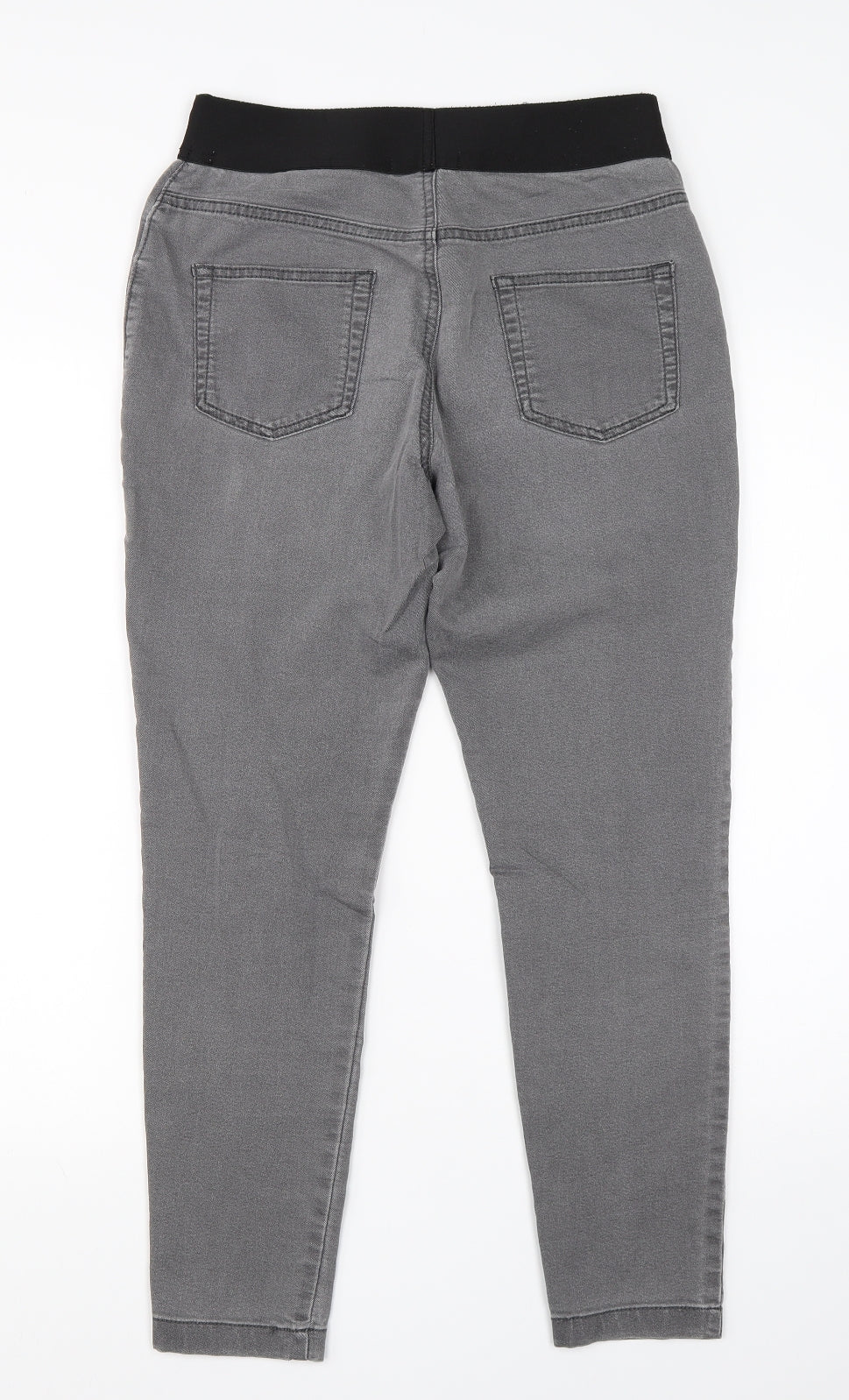 M&S Womens Grey  Cotton Jegging Jeans Size 12 L26 in Regular