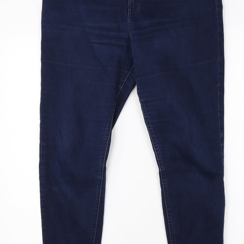 Preworn Womens Blue  Cotton Jegging Jeans Size 34 in L25 in Regular
