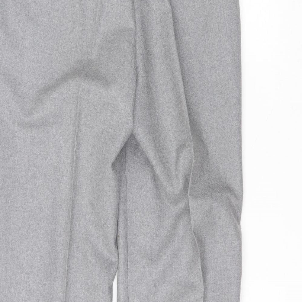 Preworn Mens Grey  Polyester Dress Pants Trousers Size 32 in L27 in Regular