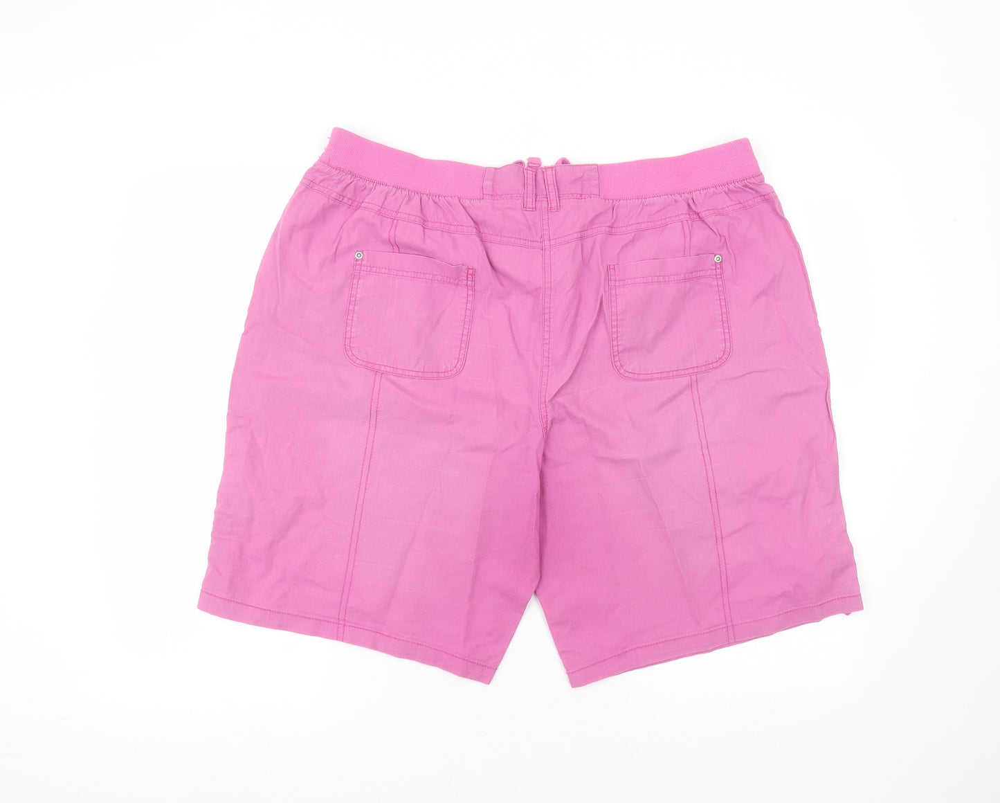 BHS Womens Pink  Cotton Bermuda Shorts Size 20 L10 in Regular